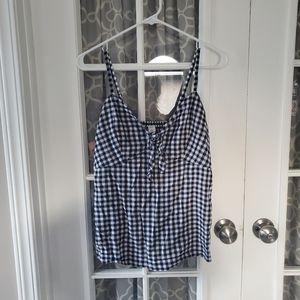 2 for $12 💜 Navy and White plaid old navy tank
